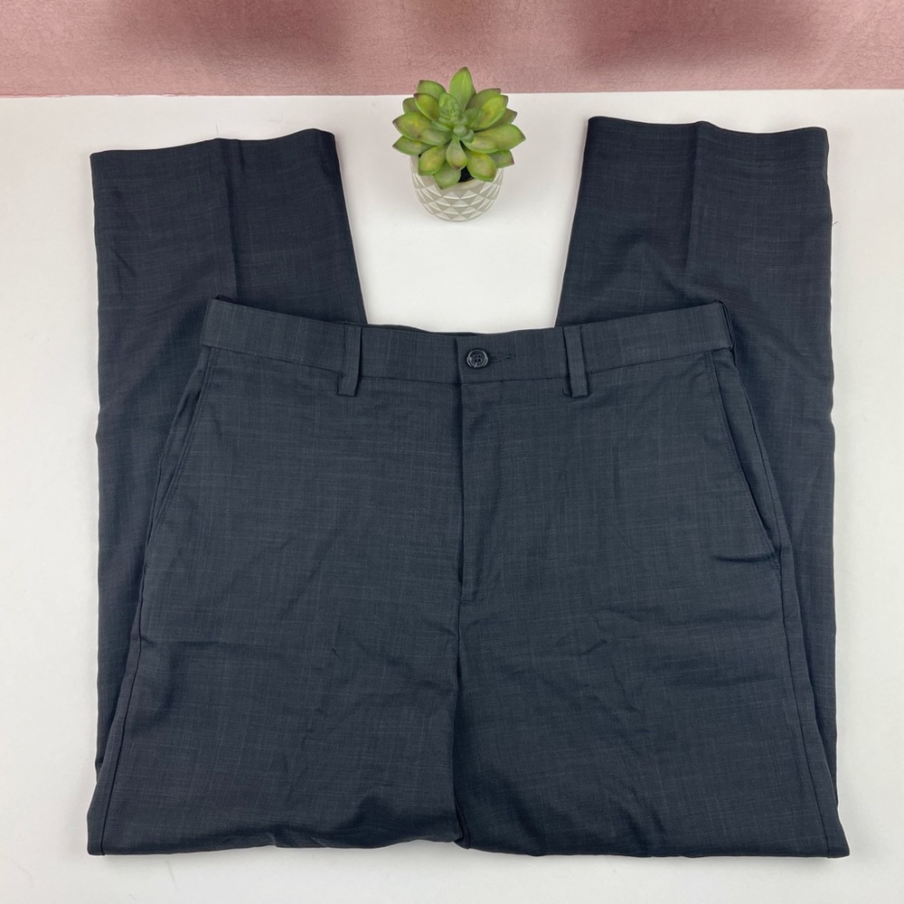 Savane Black Gray Dress Pants Men Size 34x30
